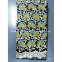 Exclusive Estilo suíço Handcut Velvet Net Lace com Sequins para Aso Ebi